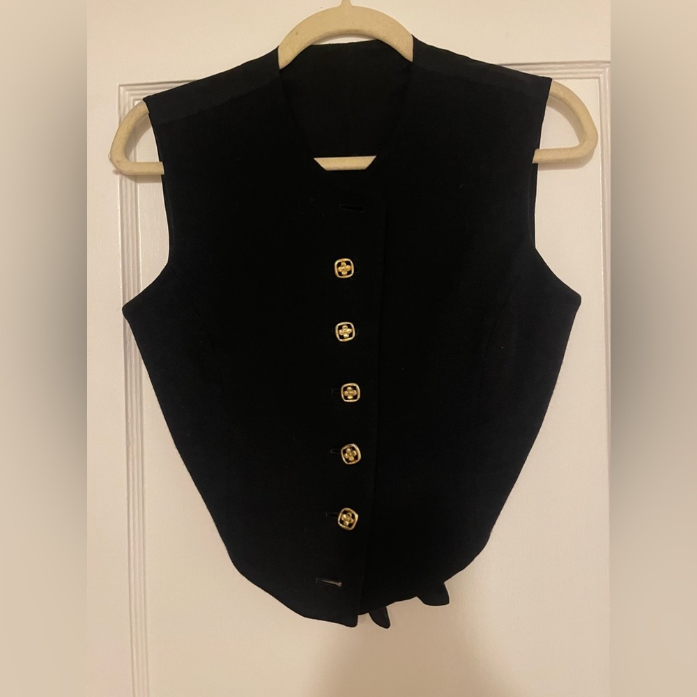 Black vintage GEMMA KAHNG NY Wool vest